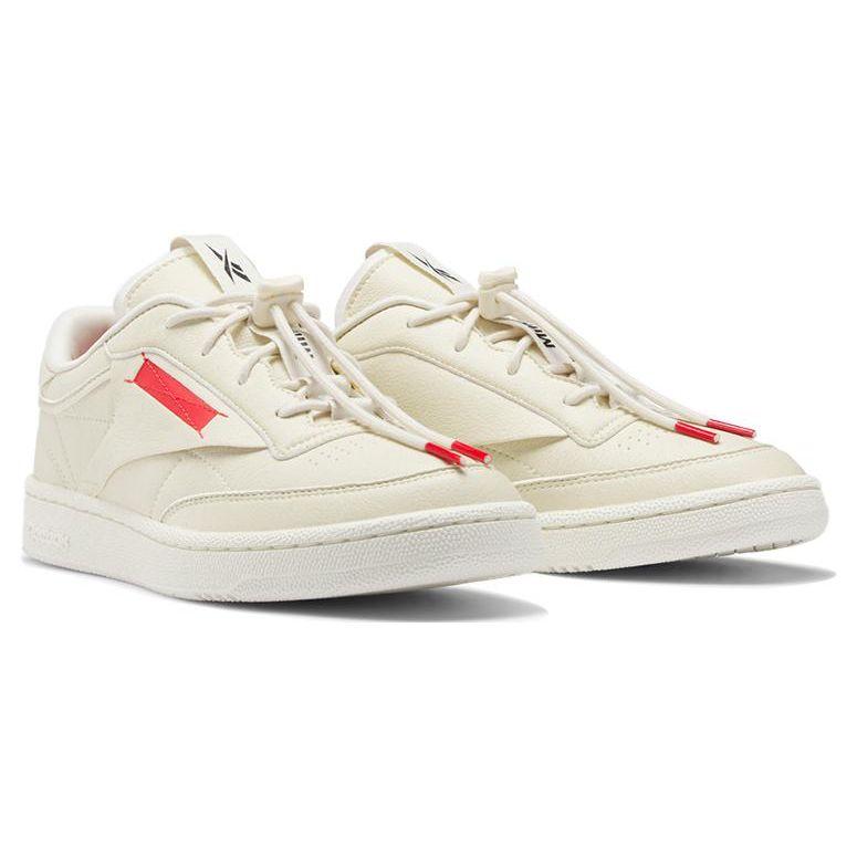 Milk Makeup X Reebok Club C 85 Vegan Equipment Room Unisex Sneakers Cream Vintage-Chalk Vector-Red HP3404