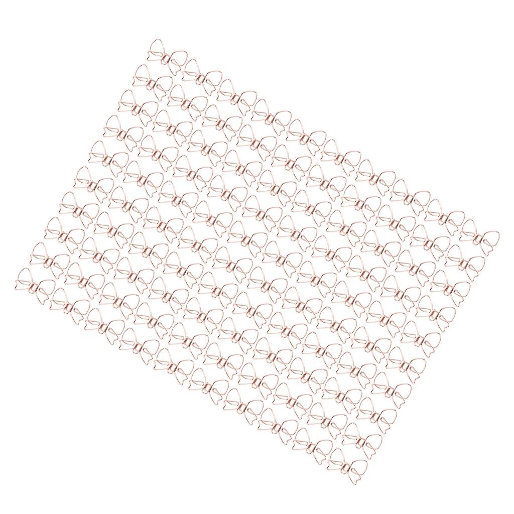 100 Stück Süße Büroklammern Rutschfest Schleifenform Rostfrei Farbecht Metall   Büroklammern Planerklammern für die Schule