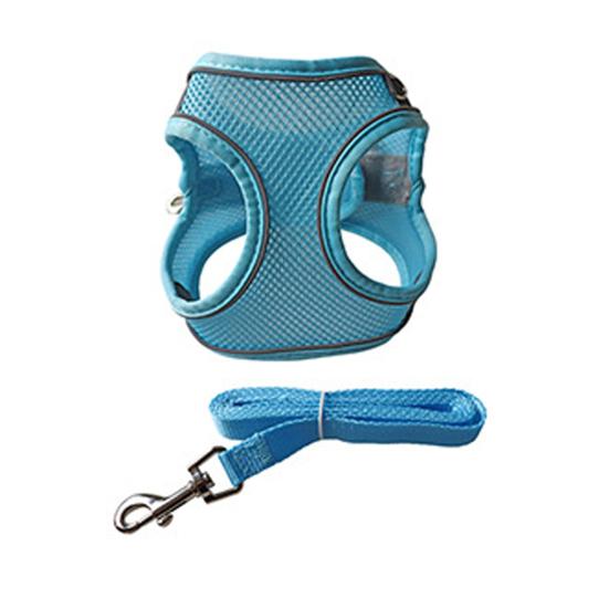 Guinzaglio per animali domestici con design riflettente notturno Rete jacquard traspirante Facile da indossare e togliere Attività all'aperto Guinzaglio per cani