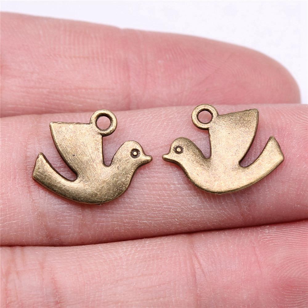 

Чоловічі ювелірні вироби з підвісками «Пташки» Масивні персоналізовані товари для мистецтва A61-20pcs-12x16mm