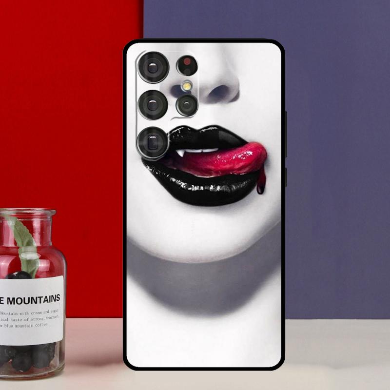 Sexy Vampire Lips Funda Case For Samsung Galaxy S25 Ultra S9 S10 S20 S22 Plus S21 FE S23 S24 Ultra Phone Cover