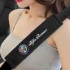 Car Seat Belt Shoulder Pad Cover Carbon Fiber Seat Belt Protector For Giulia Giulietta Tonale MITO Stelvio Brera 147