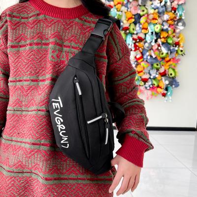 Unisex Fanny Pack Fashion Shoulder Bag Creative Letter Breast Bag Japanese Casual Messenger Bag