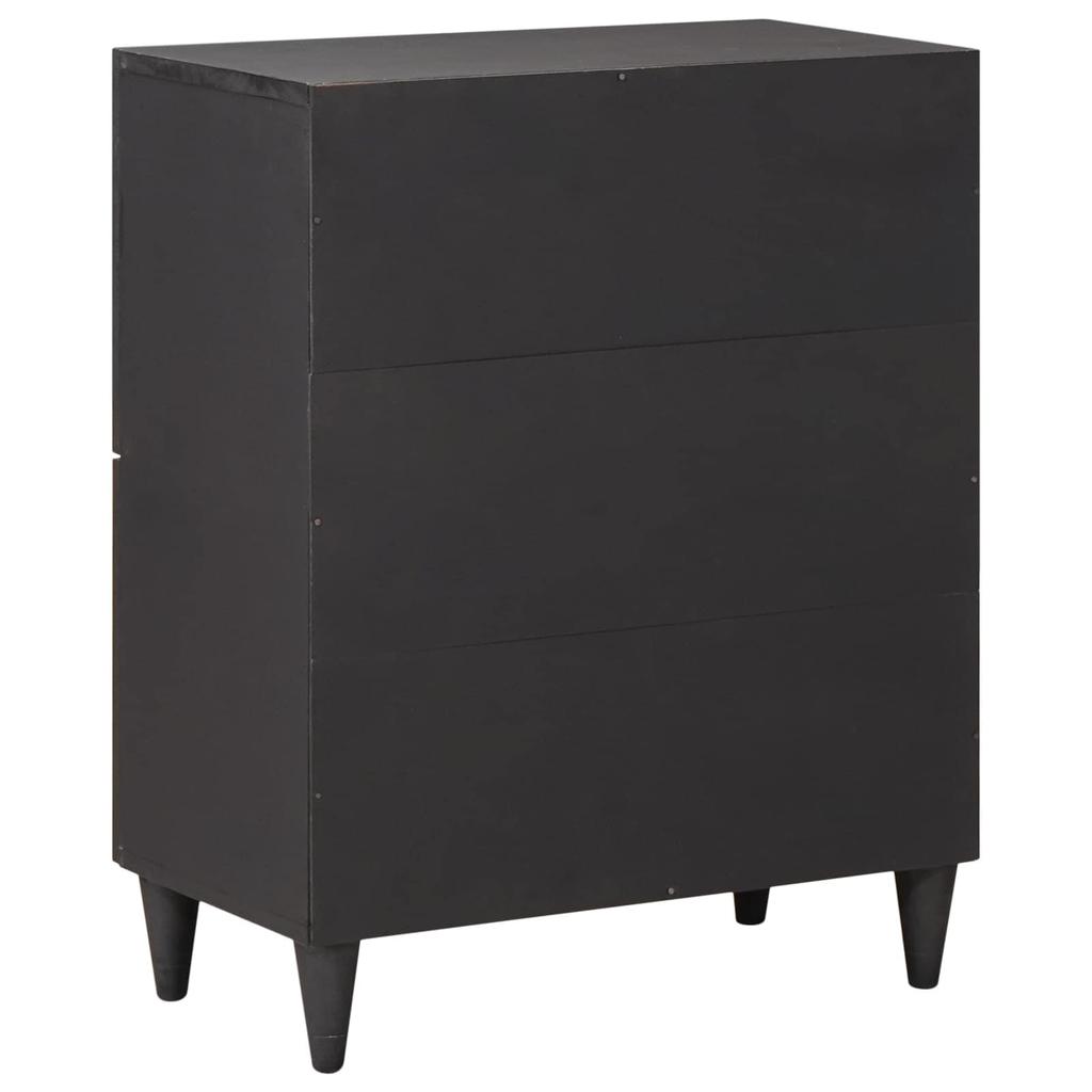 Storage Cabinet Multicolored 60 X 33.5 X 75 Cm Solid Mango Wood