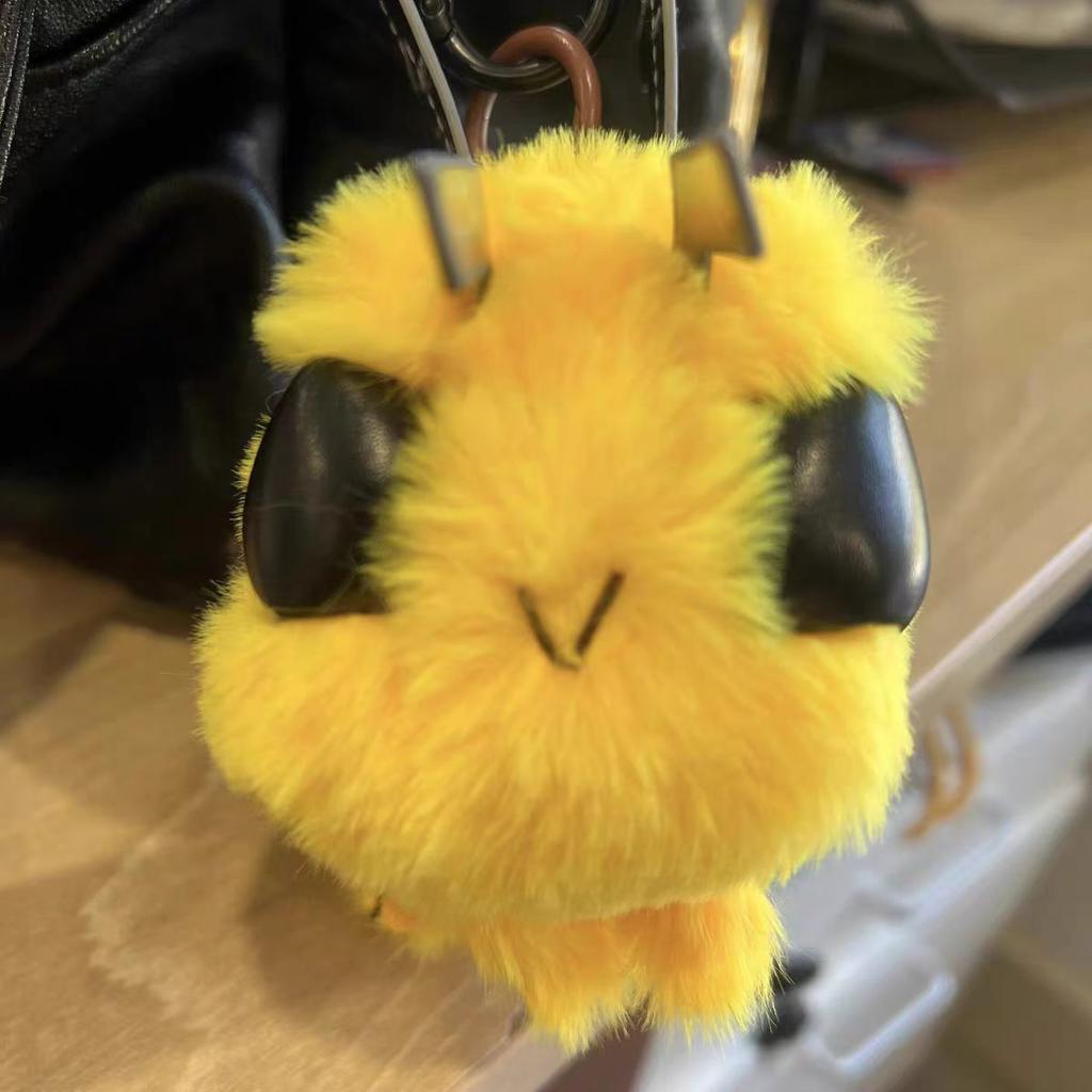 Bee Figure Bag Charm Cute Yellow Animal Pendant Mini Display Ornament Game Movie Inspired Gift