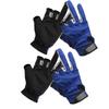 2 Pair Three Finger Fishing Gloves Neoprene Breathable Gloves with Antiskid Convex Point