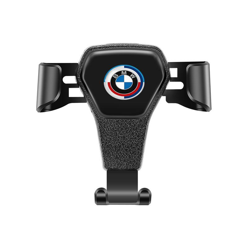 Business Black Car Logo Phone Holder Air Vent Mount Cell Phone Holder Valve Cap For BMW X1 X2 X3 X5 X4 X6 X7 iX3 F20 F10 F07 E7 JKQDU1