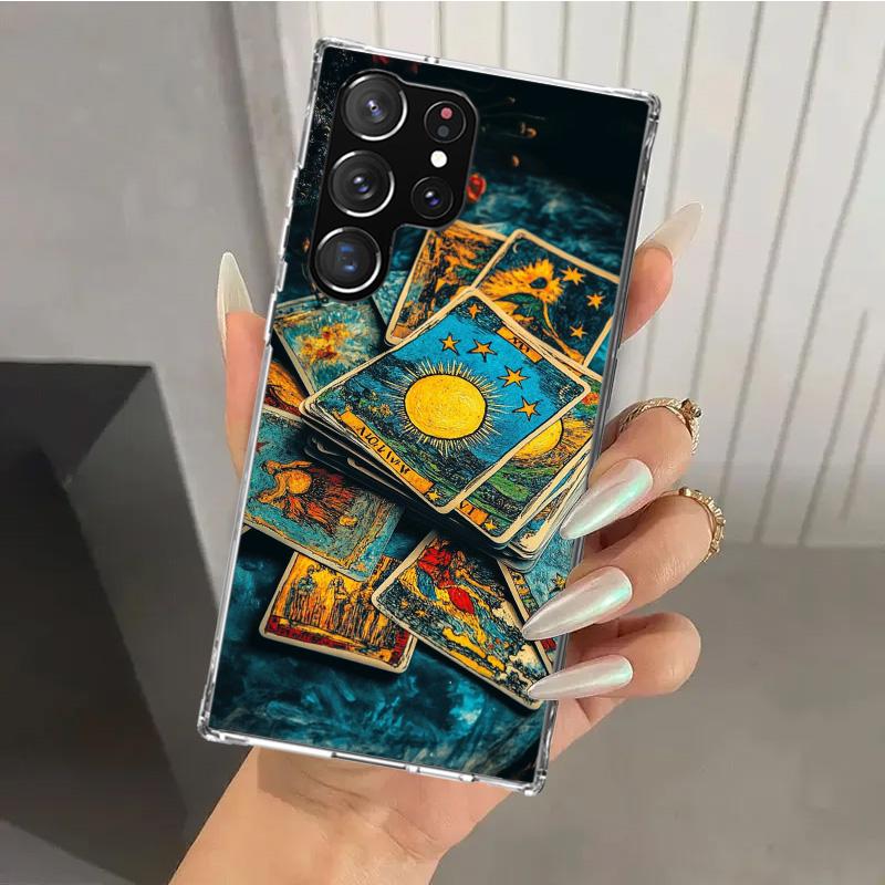 

Чехол для телефона с картой Таро Ведьма для Samsung Galaxy S26 S24 S23 Ultra S25 Edge S22 S21 Plus S20 FE + Мягкий чехол с принтом Funda Galaxy S2 Samsung S24 Plus