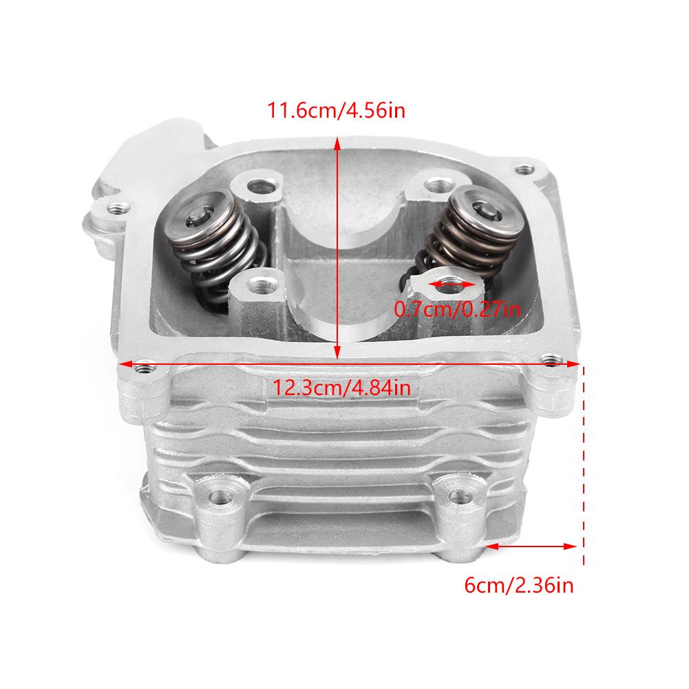 Engine Cylinder Head Assembly   Aluminum Alloy Replacement Part for Gy6 4 Stroke 139QMB 139qma Scooters Silver Color 47mm Diameter 64mm Length