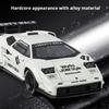 1:32 Scale Countach LBWK LP500S Car Model Toy Sound Light Pull Back Doors Opened High Simulation Cars Models Desktop Ornament