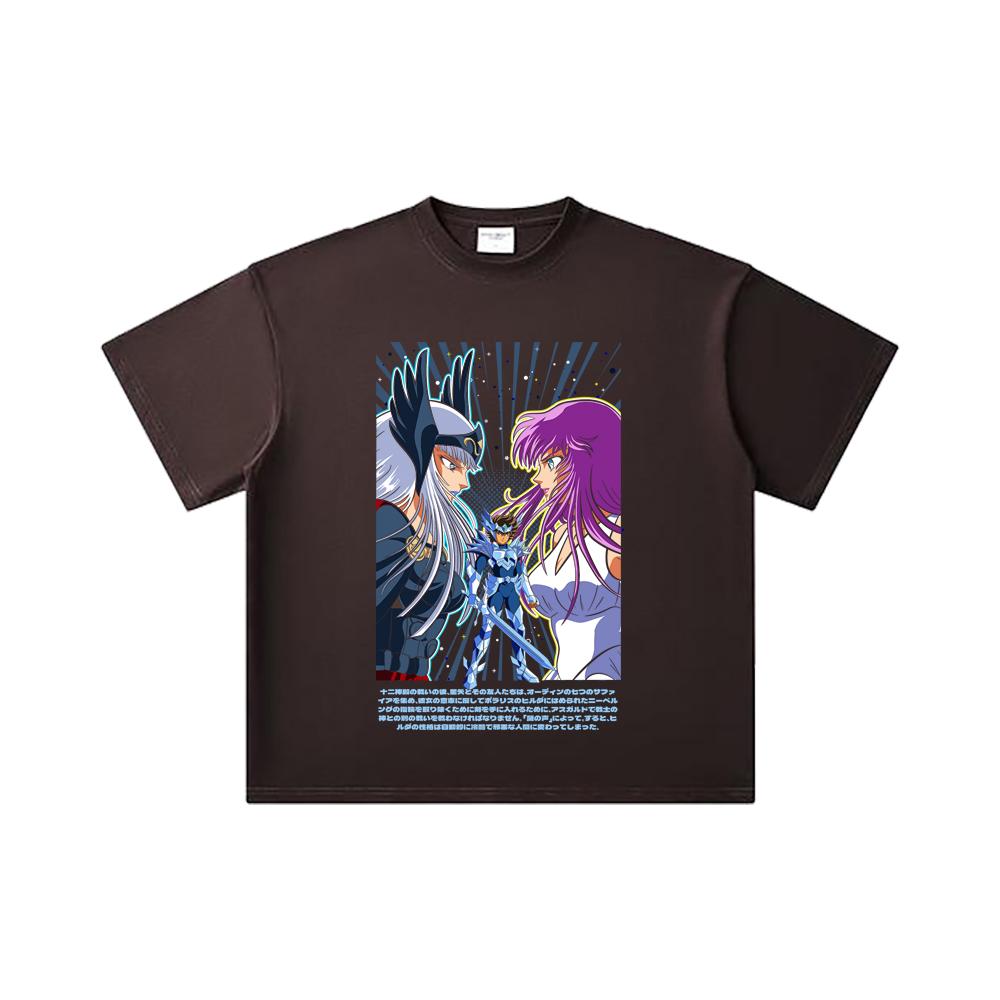 260 GSM Double Yarn 32 Count 100% Cotton Saint Seiya V11 Odin Print Unisex Heavy Cotton T Shirt… More