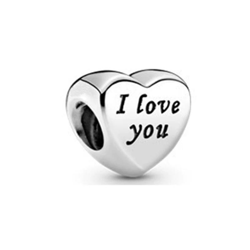 Diy Women Jewelry Gifts Sparkling Hearts Series Charms Leveled Hearts Openwork Mom&Heart Beads Fit Original Bracelet Accessories