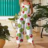 Women's Casual Loose Jumpsuit Christmas Print Wide Leg Jumpsuit Sleeveless With Pockets
