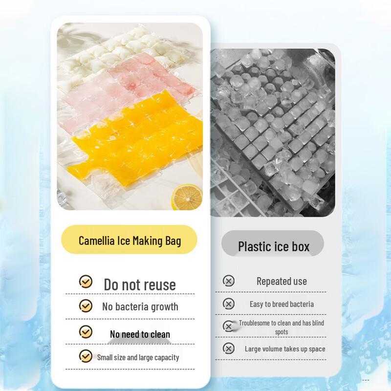 Self-Sealing Disposable Ice Cube Bags