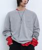 YOUCHE PRET A PORTER Sq Slant Long Sleeve Tee Heather Gray