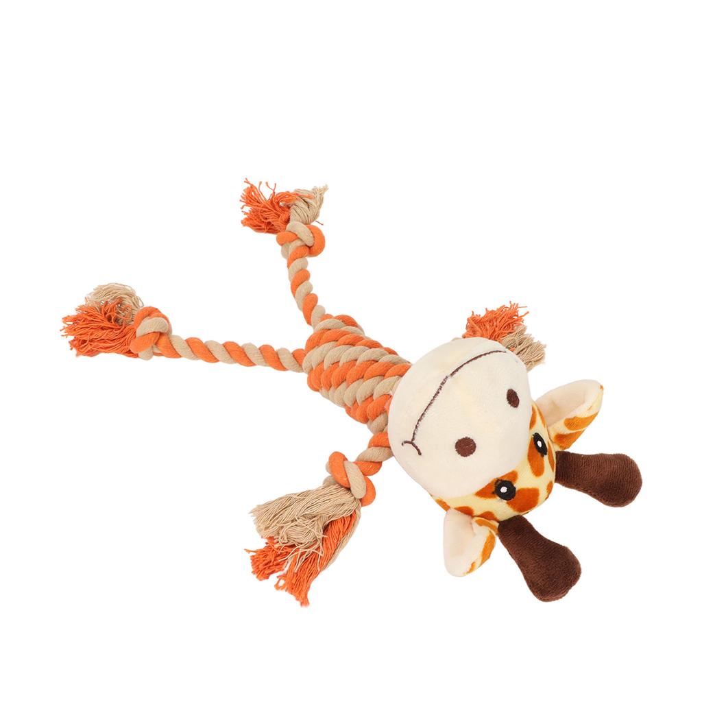 Squeaky Plush Dog Toy Splicing Bite Resistant Tooth Protection Relieve Anxiety 3D Dog Molar Toys