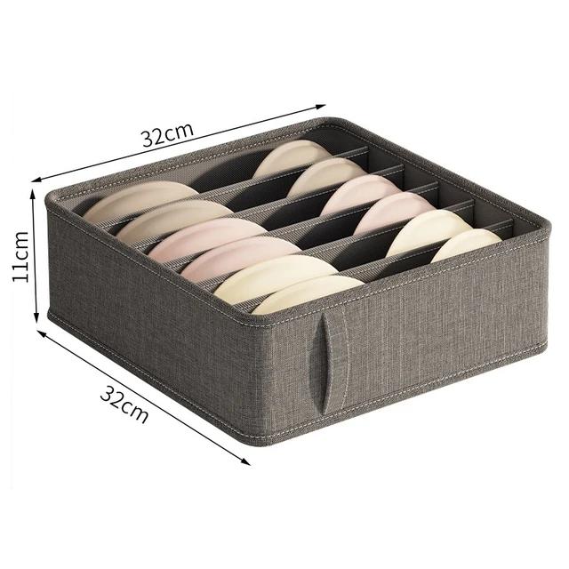 20/7/6 Grids Underwear Storage Box Foldable Underwear Sock Organiser Multifunctional Waterproof Drawer Compartment Organiser