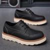 Fashion New Mens Thick Bottom Casual Shoes High Quality Outdoor Tooling Work Business Shoes Fashion Leather Handmade Dress Oxford Shoes