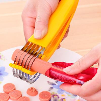 Manual Hot Dog Slicer Adjustable Sausage Cutter for 1.8-2.5cm Sausages Stainless Steel BBQ Grilling Accessory