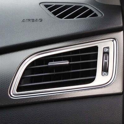 For Hyundai NiNth Sonata 2015 2016 2017 ABS Matte Inner Front Air Vent Outlet Bezel Frame Molding Garnish Cover Trim