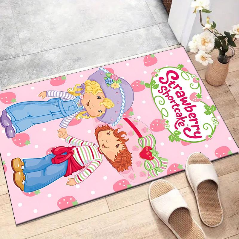 1pc Princess Strawberry (7) Design Printed Area Rug Carpet for Bedroom Living Room Home Decor Rugs Mat Non Slip Mat Rug for Bedside