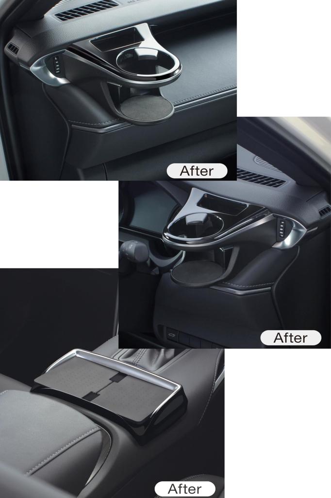 Tsuchiya Yac Drink Holder Set for Toyota Harrier 80 Series (Driver & Passenger, SY-HR11/SY-HR12) + Center Console Tray (SY-HR15)
