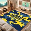 Leeds United Voetbal Print Kristalfluweel Tapijt, Comfortabel Waterabsorberend Antislip Binnen Vloerkleed