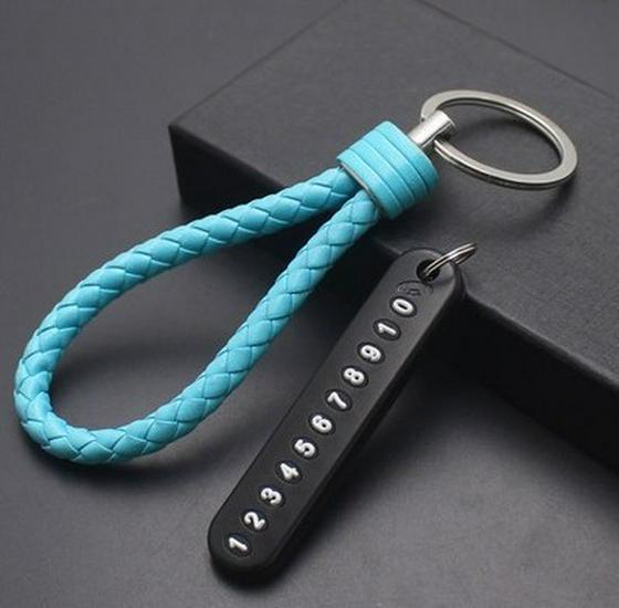 Handmade Braided Leather Car Keychain: PU Leather Pendant for Men & Women