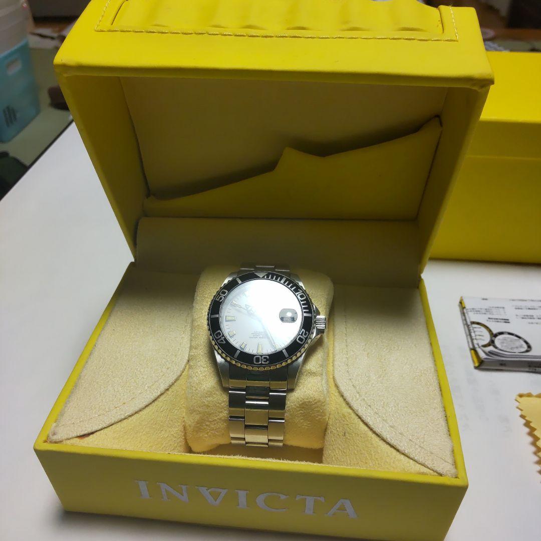 Used INVICTA automatic watch silver/white/black