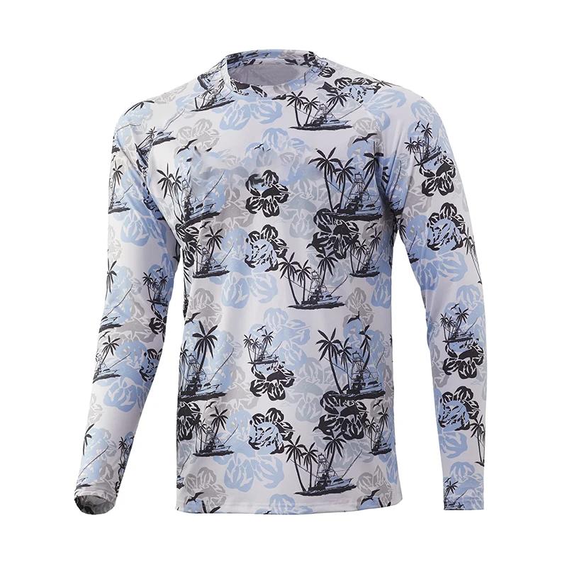 

Мужская камуфляжная персонализированная спортивная одежда для рыбалки с длинными рукавами, высококачественный топ с круглым вырезом, футболка с защитой от солнца для бега 6XL