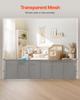Retractable Baby Gate, 870 Mm Tall, Extends Up To 2800 Mm Wide, Retractable Gate for Kids or Pets, Mesh Material, Easy To Install for Indoor Stairs,