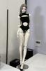 HAMRETHYPPZ BJD Ball Jointed Doll Doll Doll Maid Ball Jointed Doll Sexy Black Sexy Suit and Body Not 1/4 1/6 1/3 Dress, Costume, Outfit, Dress-Up,