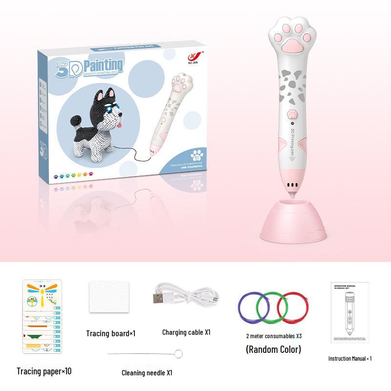 Handmade 3D Printed DIY Toys Set with Low-Temperature 3D Printing Pen