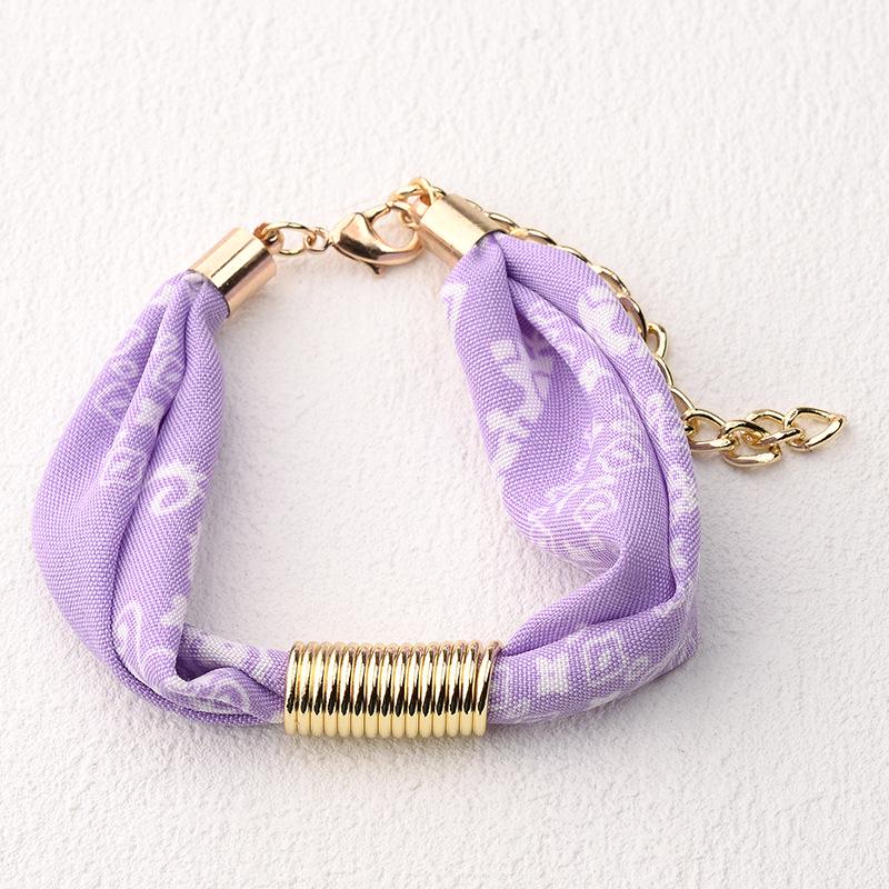 

Gradient Color Cashew Flower Scarf Necklace & Bracelet for Women - Light Luxury Feel