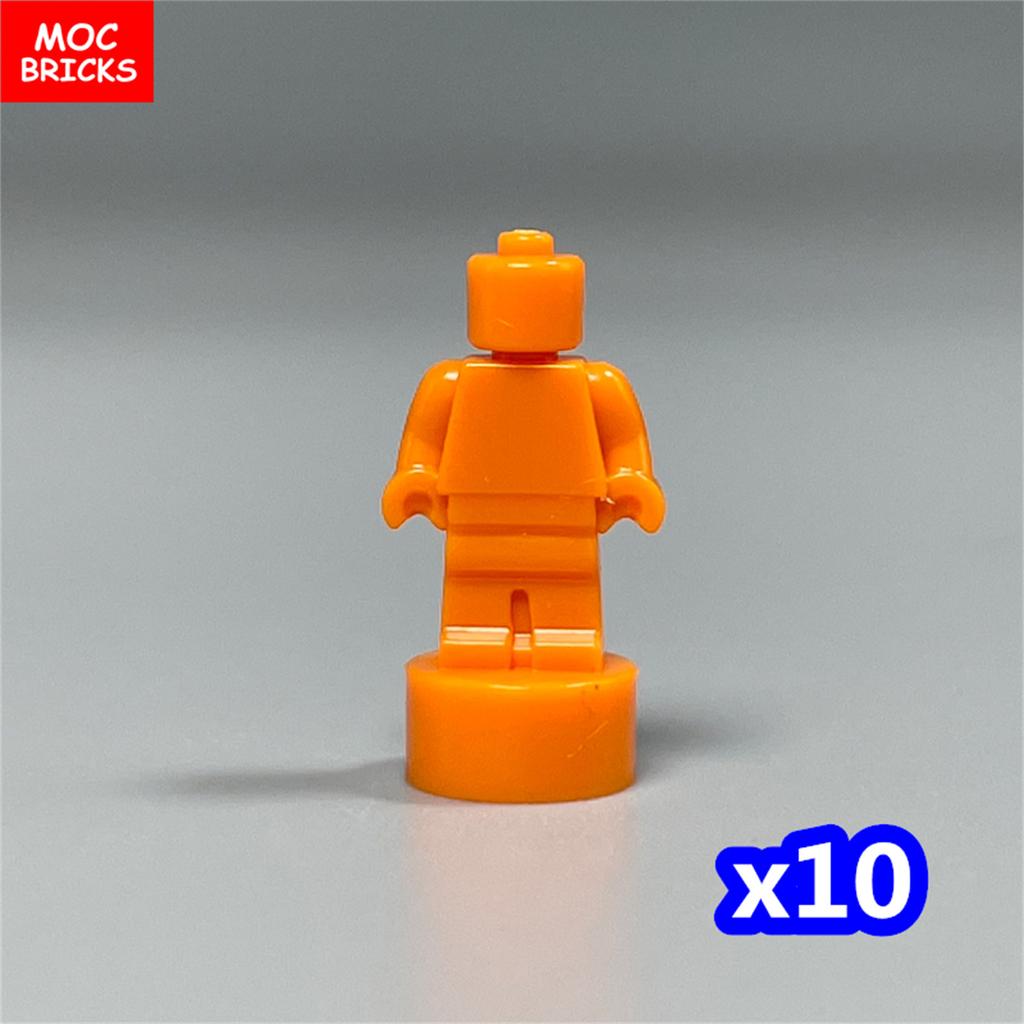 10pcs/lot MOC Bricks Figure 16478 1.8cm Mini Statue Hood Blank Model Building Blocks Custom Unprinted Dolls Kids Toys