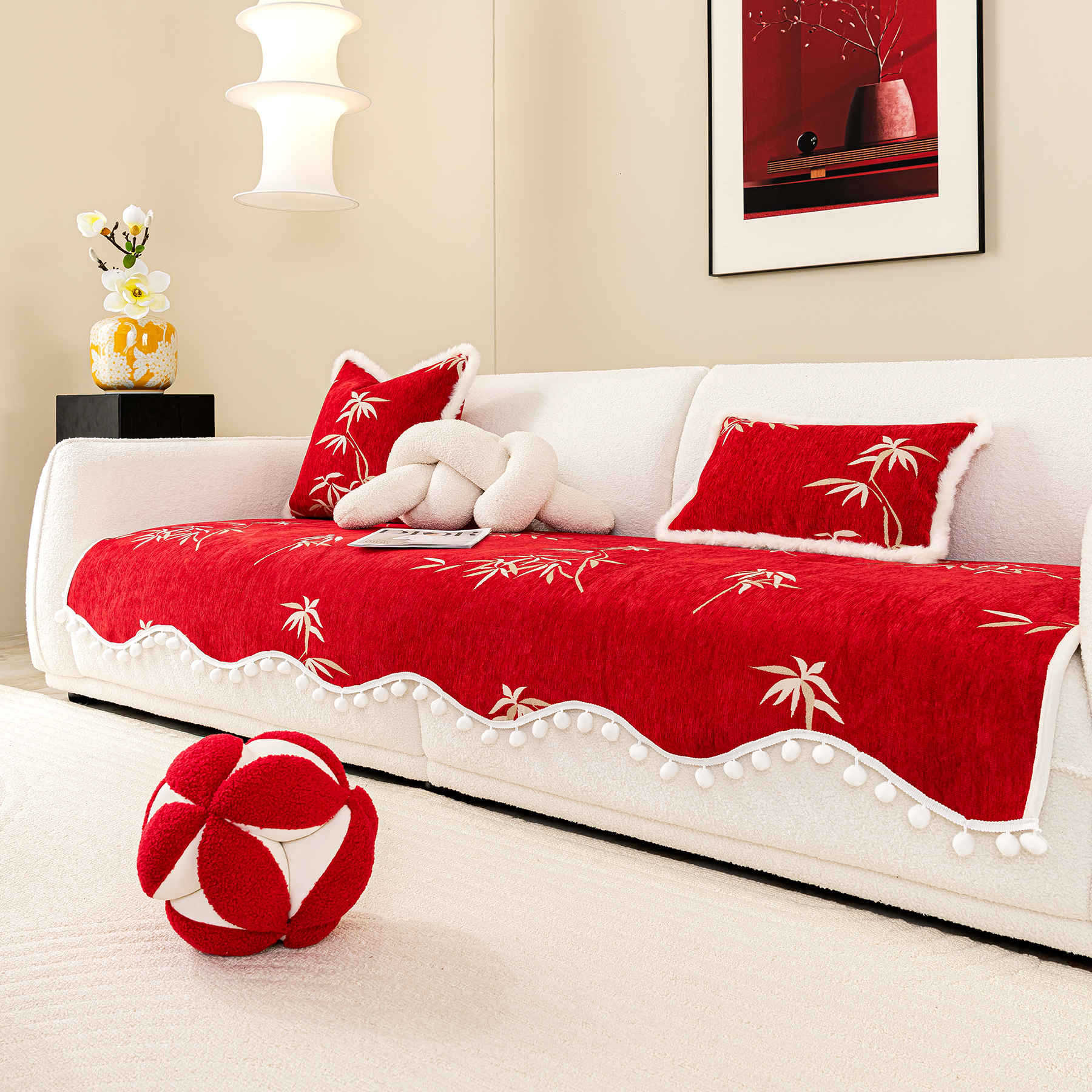 

Простая кожаная подушка для дивана шенилл четыре сезона универсальная для гостиной прямой ряд чехол для дивана ткань полотенце новый защита от царапин кошек 90*120cm