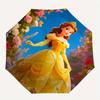 Princess Belle, Floral Garden Automatic Opening and Closing Umbrella, Compact Travel Umbrella, Lightweight and Portable, Suitable for Beach