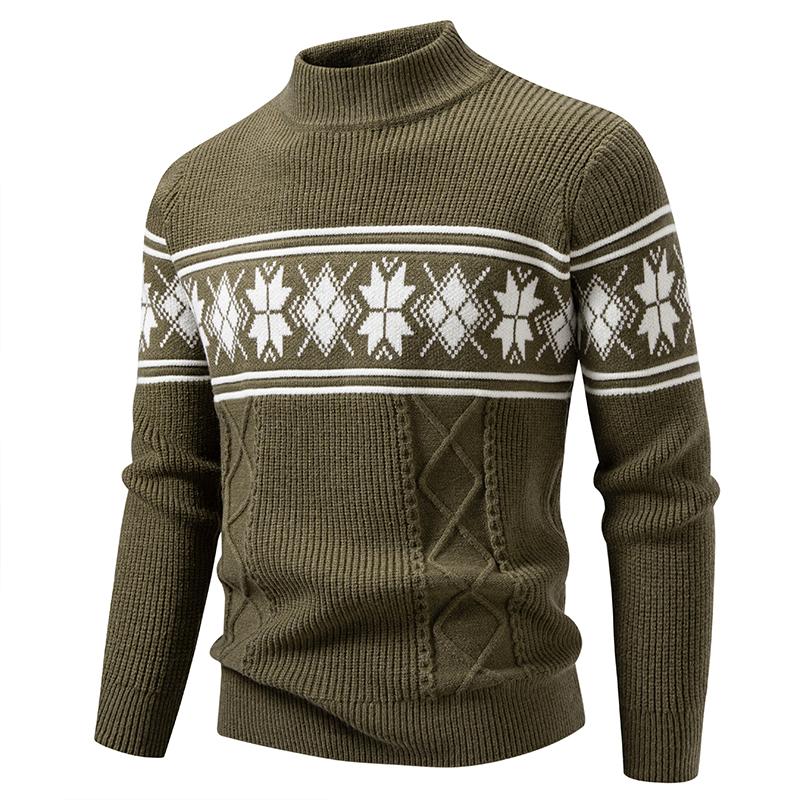 Man Designer Sweater Luxury Christmas Snowflake Pattern Pullovers Autumn 2025 Warm Clothes Mens Designer Sweaters Pull Homme 4XL
