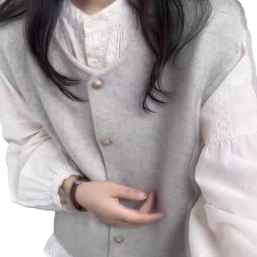 

Women s Single-Breasted Knitted Vest - Sleeveless Cardigan for Autumn & Winter Layering Extra Large