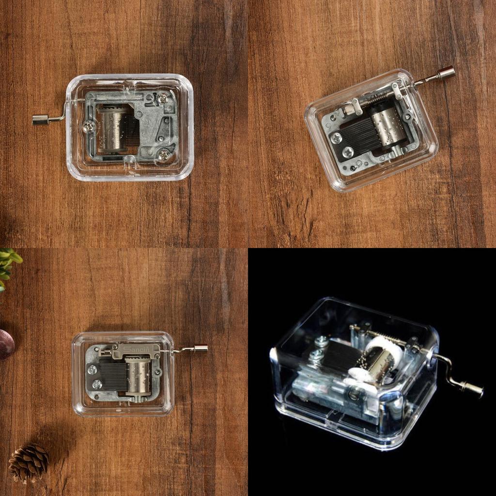 Acrylic Hand Crank Music Box Craft Diy Toy For Creative Gift Giving Students