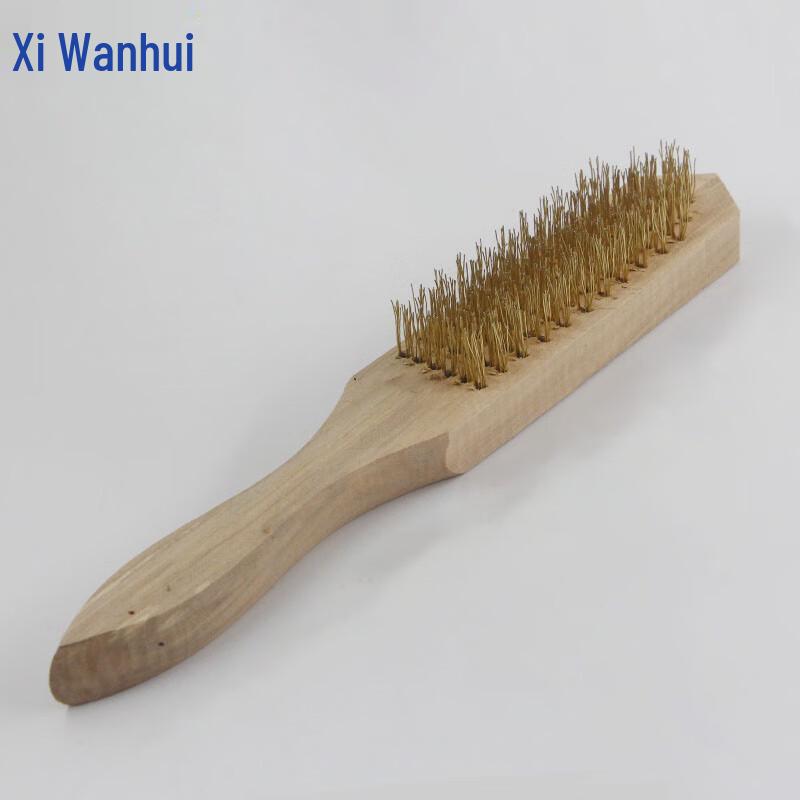 Wooden Handle Steel Wire Cleaning & Rust Removal Brush (10-Pack)