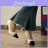 High Heel Shoes For Women Fashion Pu Pointed Toe Slip On Elegant Spring Office Wear