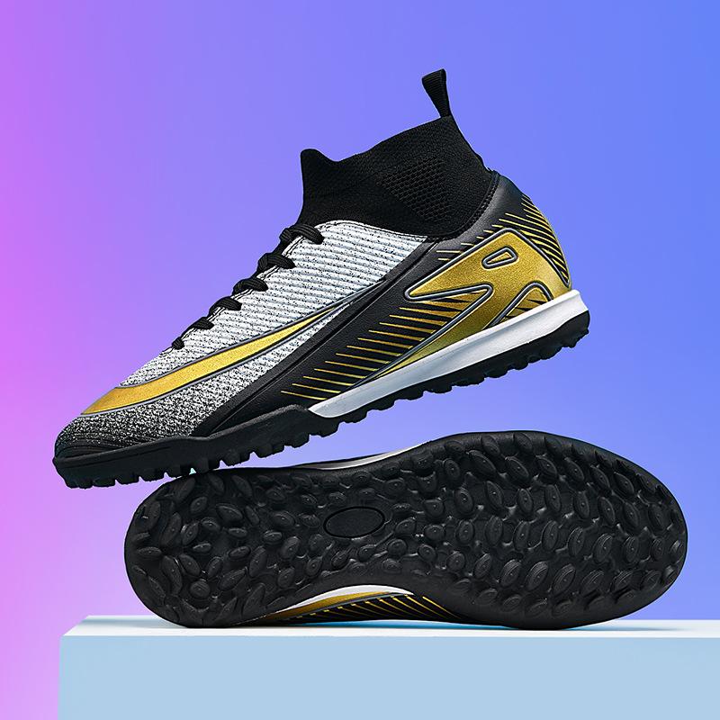 2025 New Football Shoes Women's Shoes Breathable High Spike Broken Nail Football Shoes Indoor Training Shoes