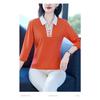 Clearance Clearance Fashion Trend Versatile Design High-end Western Style Sports Lapel Long-sleeved T-shirt