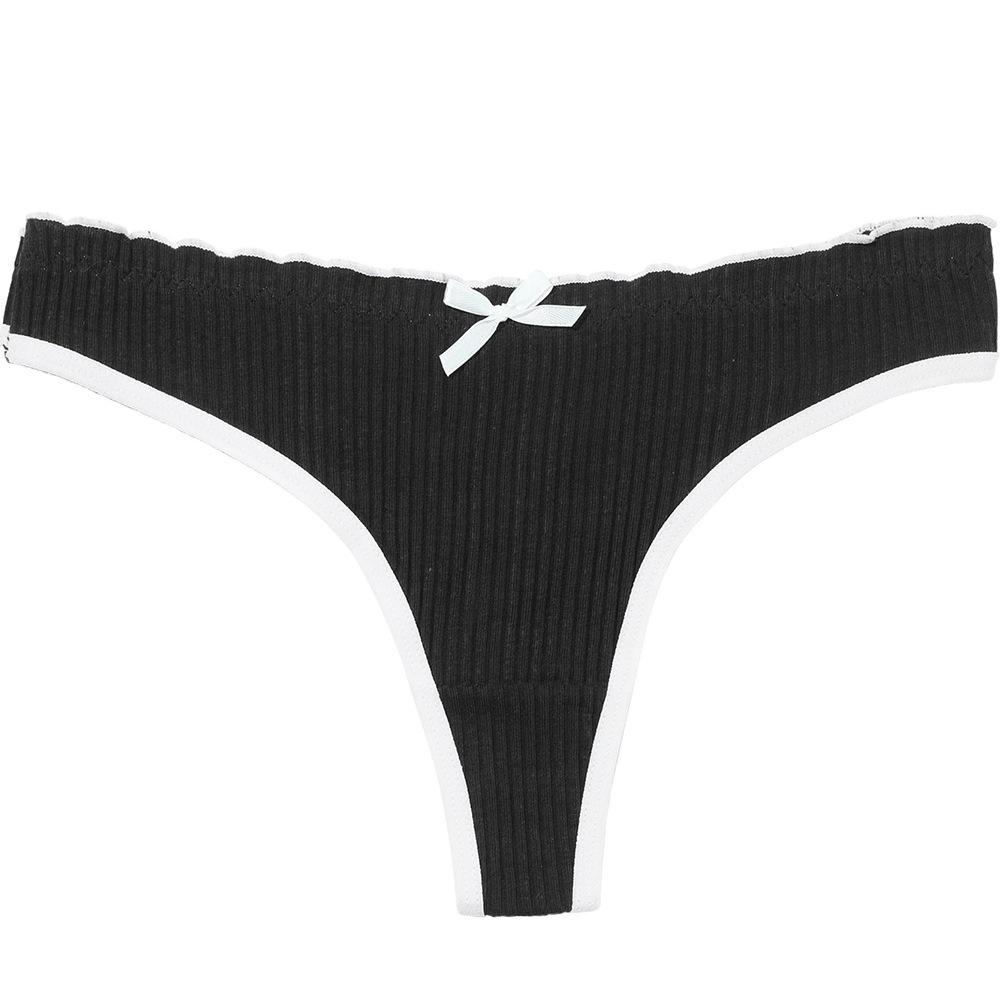 European-Size Women's Seamless Cotton Thong - Sexy Low-Rise T-Back Underwear