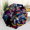 1pc Butterfly Print Automatic Umbrella - 8-Rib Durable Frame, Portable Fashion Accessory & Holiday Gift yy251117122