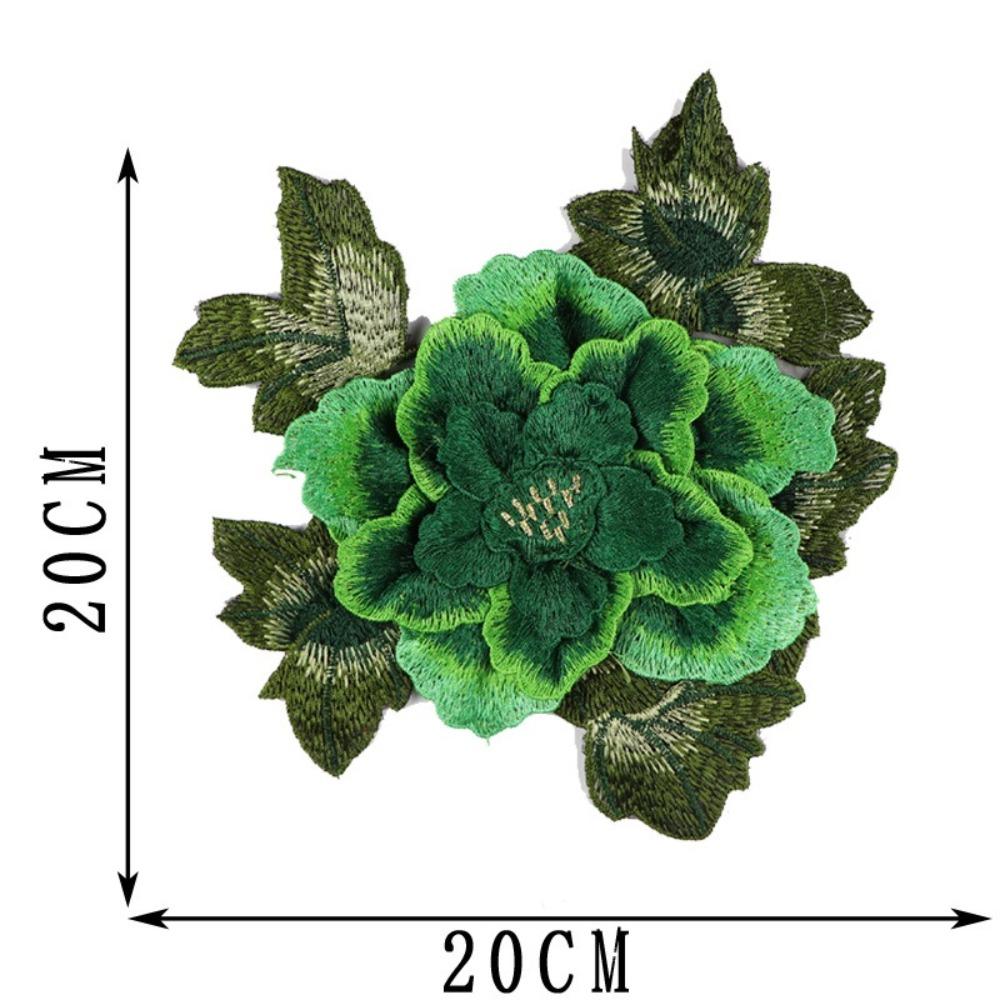 Fashion Elegant Peony Embroidery Patch Floral Embroidery Large Flower Patch Sewing Accessories