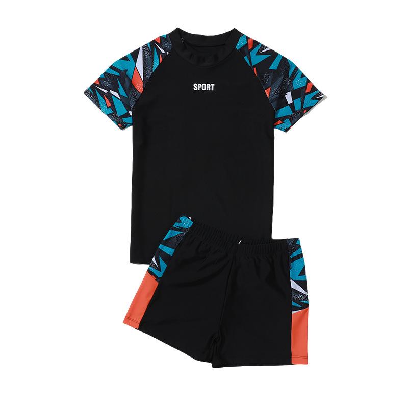 Kids Long Sleeve Sun-Protective Swimsuit: Quick-Dry, Chlorine-Resistant UPF50+ Two-Piece Set 140