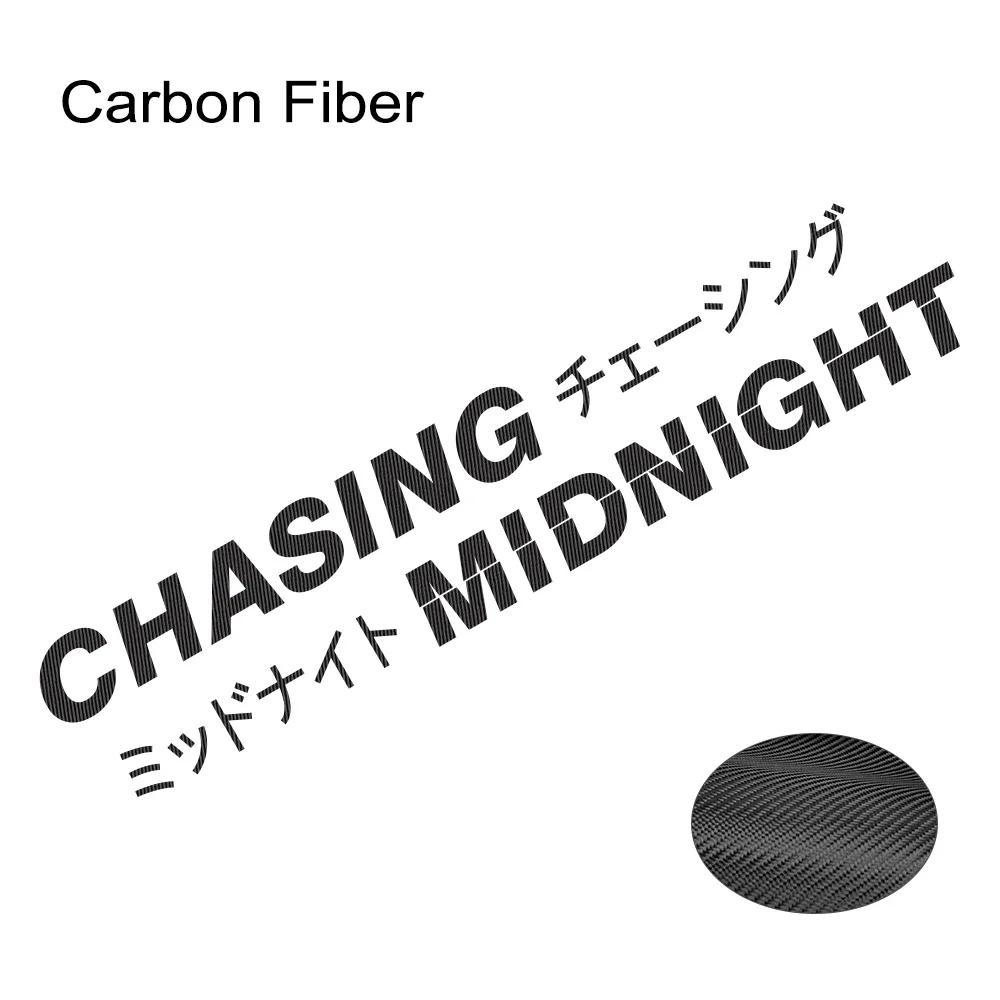 Chasing Midnight Slogan Japanese Kanji Car Windowscreen Stickers JDM Drift Windshield Vinyl Decal Auto Decoration Accessories