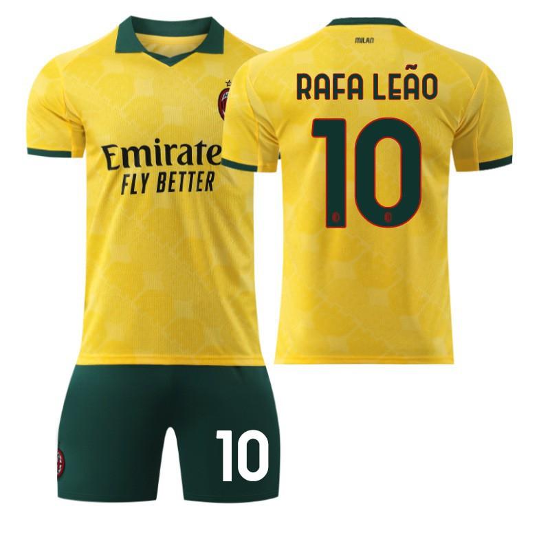 Stagione 2025-26 AC Milan Divisa da Calcio a Due Ospiti Set Bambino 10 Leo 14 Modric Ibrahimovic Maglia